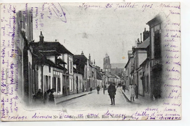 SEZANNE - Marne - CPA 51 - la rue Notre Dame 6