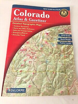 Colorado State Atlas & Gazetteer Topo Maps GPS Grids  Fifth Edition 2000