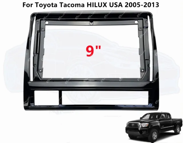 Car 9 Inch Radio Panel Dash Trim Mounting Frame for Toyota Tacoma 2005-2013