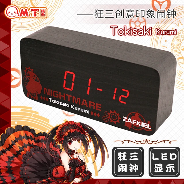 ANIME DATE A LIVE Tokisaki Kurumi Clock Table Digital LED Cartoon Alarm ...