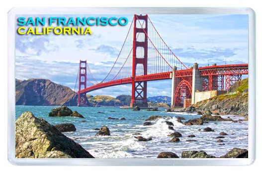 San Francisco California Golden Gate Fridge Magnet Souvenir Calamita Frigorifero