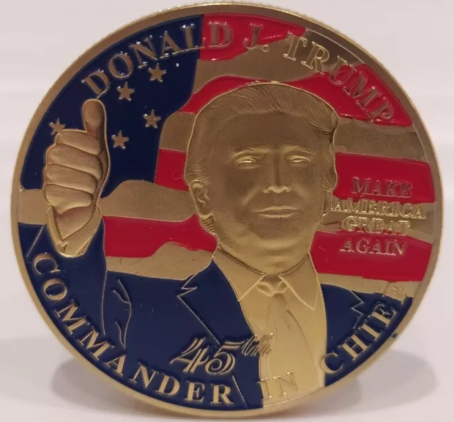 Donald Trump Gold Coin 2024 Americana President New York Washington Old Medal US