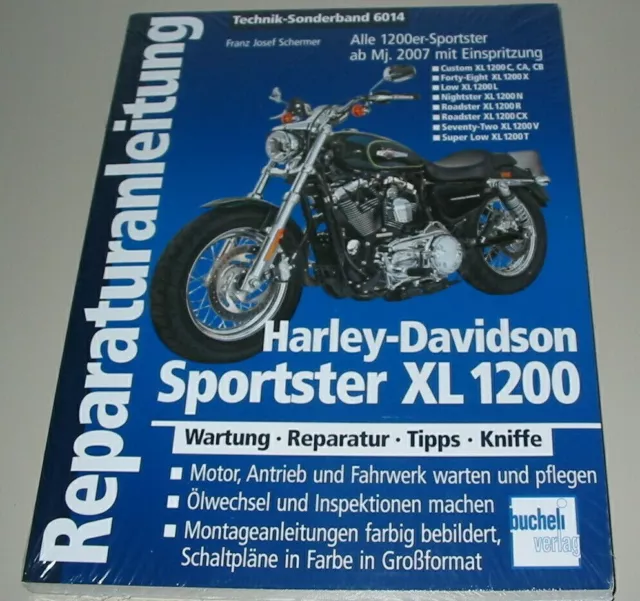 Reparaturanleitung Harley Davidson Sportster XL 1200 Wartung Reparatur Buch NEU!