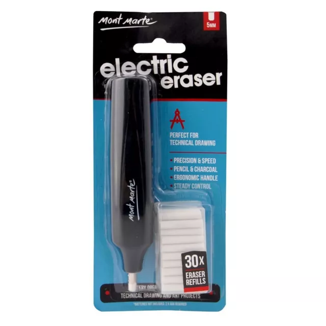 Electric Eraser,Includes 30 Eraser Refills.For Graphite Pencils and Color Pencil