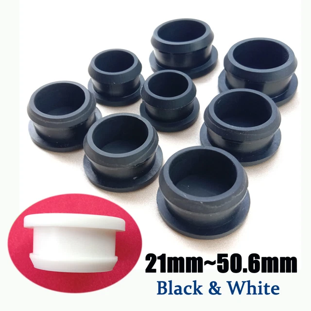 SOLID SILICONE RUBBER Hole Plugs Seal Caps ø21mm50.6mm Dustproof White