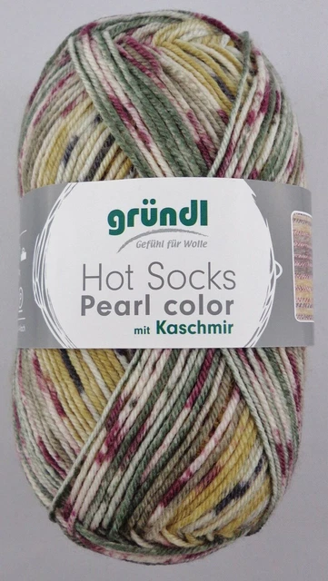 Gründl Hot Socks Pearl color mit Kaschmir 50 g Sockenwolle Strumpfwolle