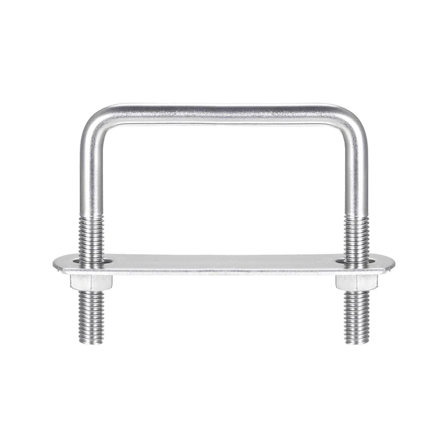 Carré U-Boulon 2 Ensembles 72mm(2.83") Interne Largeur 70mm Long M8 U Pince