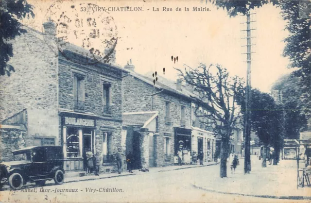 Cpa 91 Viry Chatillon / Rue De La Mairie / Boulangerie