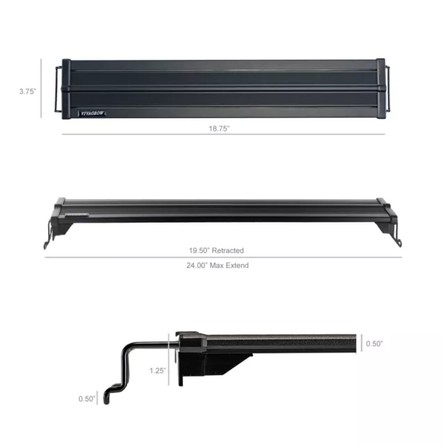 VivaGrow DayNight RGB LED Light Aquarium Fish Tank Plant 24/7 Remote Customize