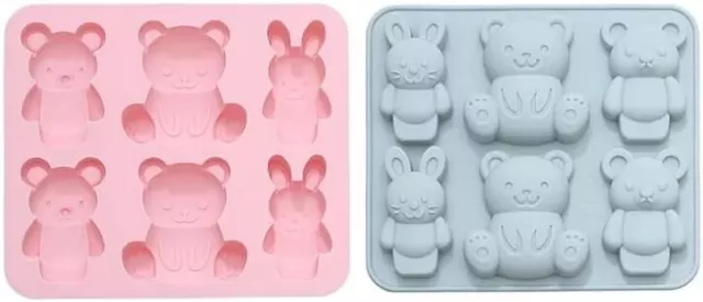 Little Bear Rabbit Cute Cartoon Silicone Mold Chocolate Mold Baking Tray