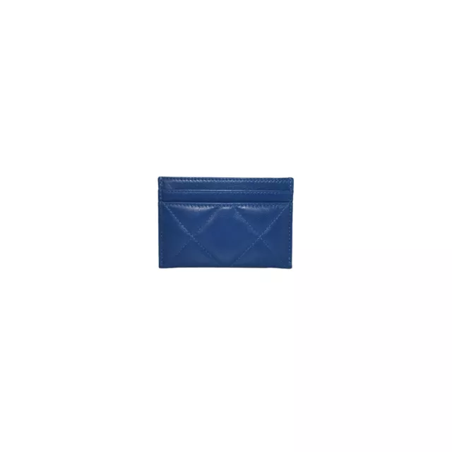 Chanel 19 Quilted Goatskin Card Holder Dark Blue 2