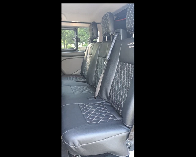 Full Set Black Seat Covers For Ford Transit Custom Crew Cab 2013-2023 – 5 Seats