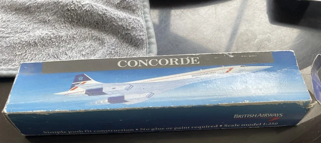 BRITISH AIRWAYS CONCORDE 1/250 Display Model Plane 1995 £8.99 - PicClick UK