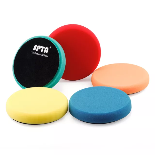 SPTA 3"(80mm)/5"(125mm)/6"(150mm)/7"(180mm) Round Polishing Buffing Foam Pads 2