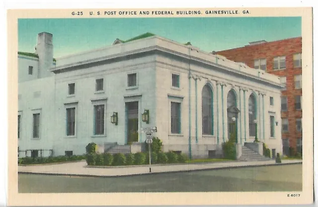 VTG Post Card - U.S. Post Office & Federal Building - Gainesville, GA