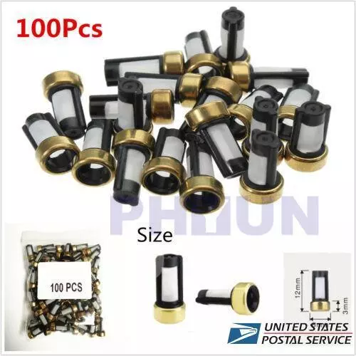 100× Car Fuel Injector Micro Basket Filter For ASNU03C Injector Repair Kit USA