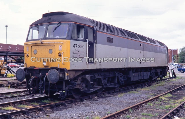 ORIGINAL RAILWAY SLIDE: Class 47 Diesel 47290 at Norwich 1991 D-1257 £3 ...