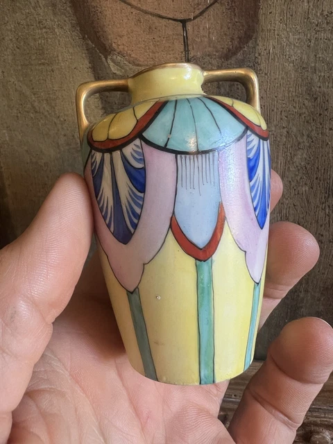 Vase Miniature Ancien Porcelaine De Limoges - Art Nouveau - Maison De Poupée