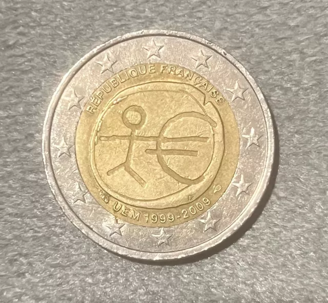 Pièce de 2 euros RARE, Bonhomme € UEM 1999-2009 française