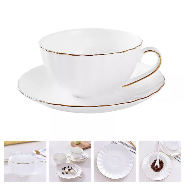 Porcelain Cappuccino Cup & Saucer Set - Espresso Mug