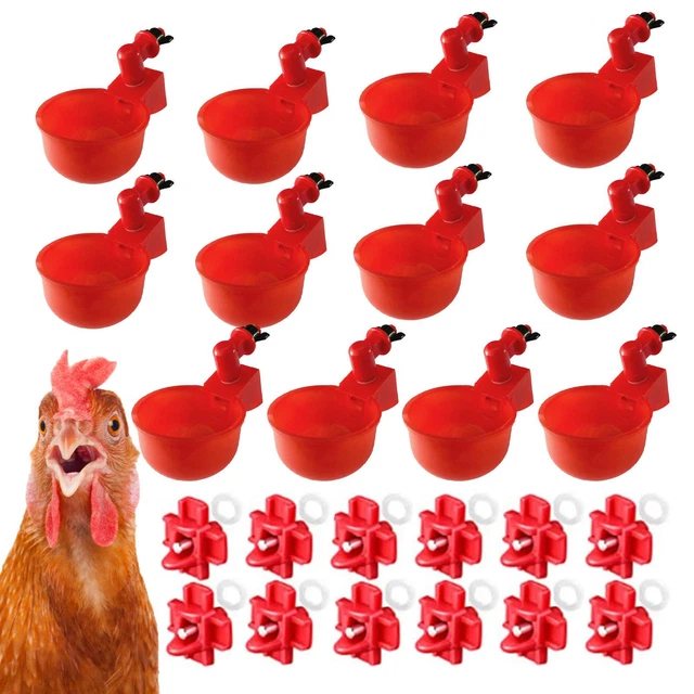2/5/12 PCS Chicken Automatic Watering Cups Drinker Waterer For Duck Quail Hen