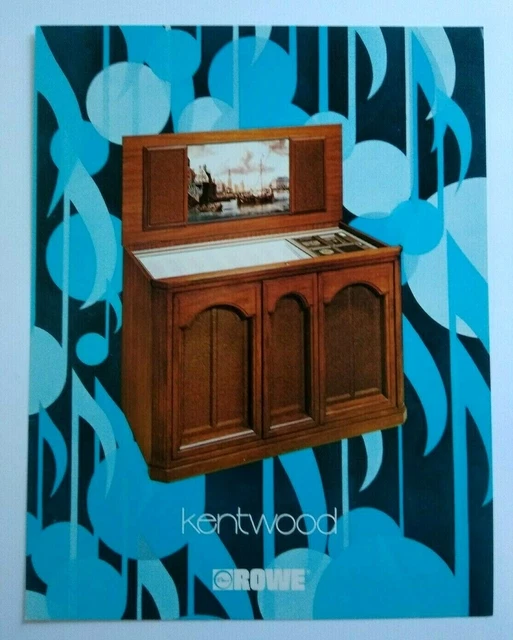 Rowe Kentwood Jukebox FLYER Original Phonograph Music Promo Art Sheet Vintage