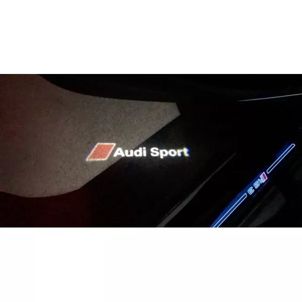 2 Proiettori Logo Audi Sport A1 A3 A4 A5 A6 A8 Q3 Q5 Q7 Led Portiere Sottoporta