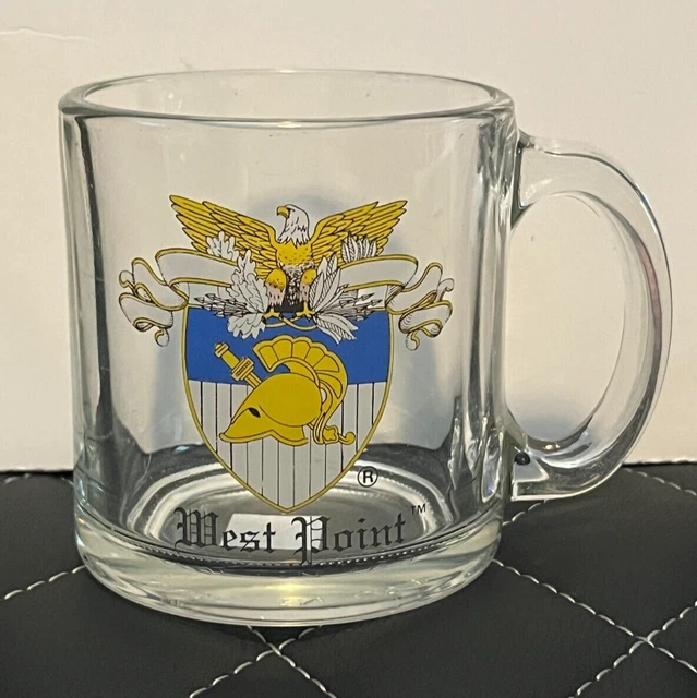 WEST POINT MILITARY Academy Coat of Arms Glass Coffee Mug/ Cup 11.99
