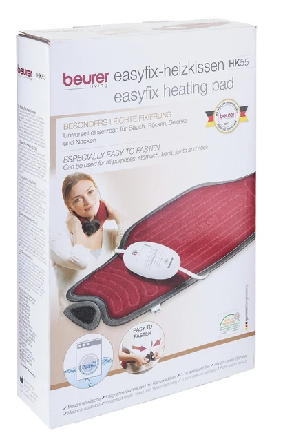 Beurer HK55 EASY FIX Heating Pad for Stomach Back Neck and joints NEW