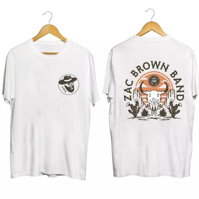 Zac Brown Band The Fire Tour 2023 Country Music T-Shirt White NP1392