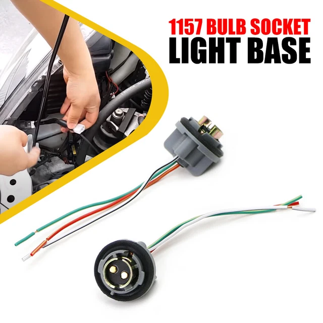 1/2SET Universal Pigtail Wire Female Socket 1157 U Two Harness Front Turn Signal