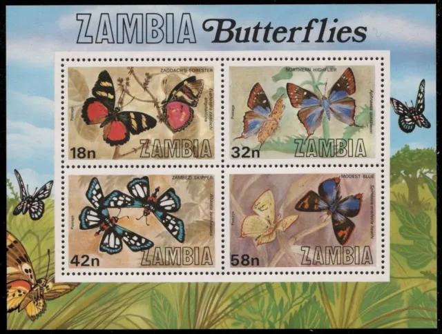 Sambia 1980 - Mi-Nr. Block 10 ** - MNH - Schmetterling / Butterfly