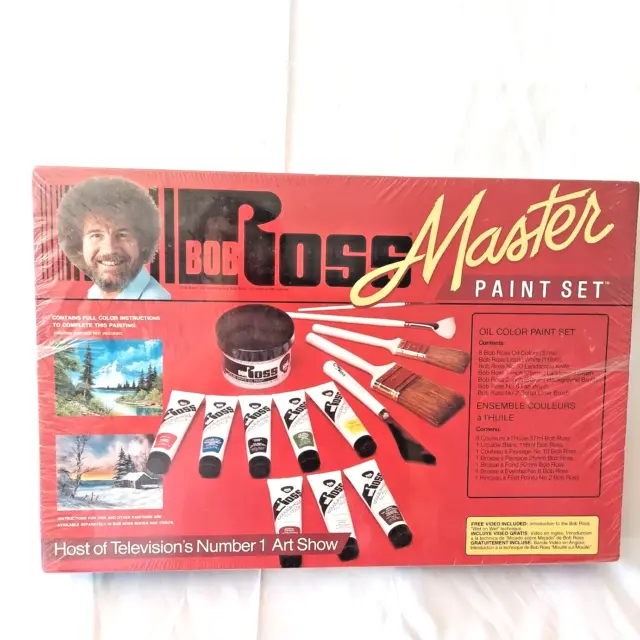 Bob Ross Master Artist Oil Paint Set & 2-in-1 Studio Easel Combined Set 