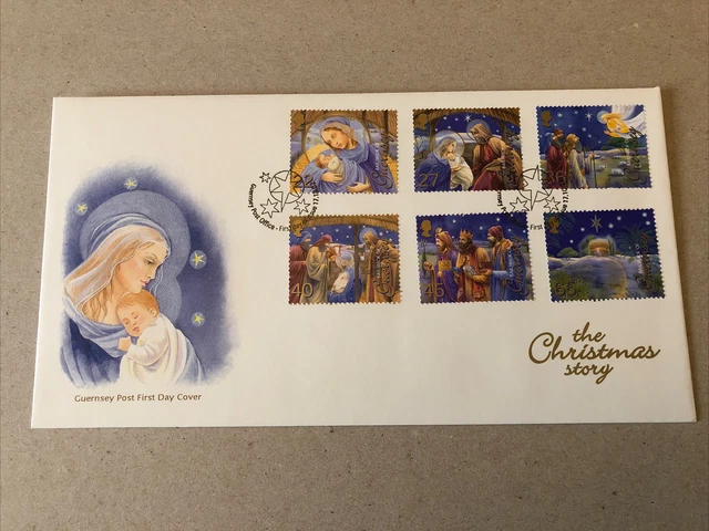 Guernsey FDC First Day Cover Unaddressed Spec HS 2002 Christmas