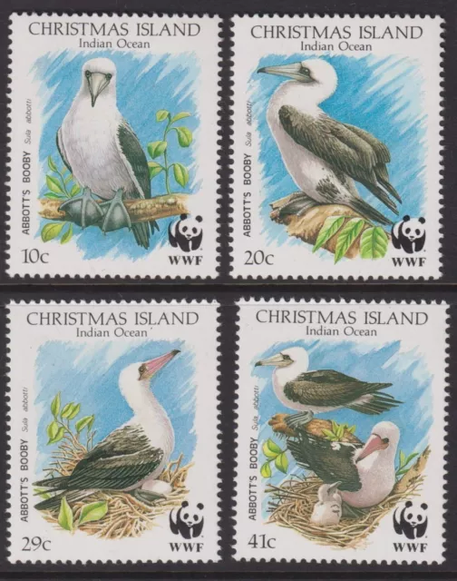 CHRISTMAS ISLAND - 1990 WWF 'ABBOTT'S BOOBY' Set of 4 MNH SG303-306 [E0552]