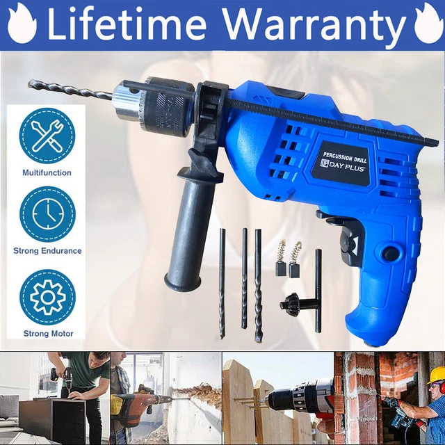 Toolman USA 1/2" 6.4 Amp Heavy Duty Variable Speed Corded Hammer Drill 14 thumbnail image