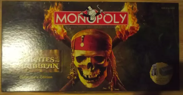 2006 COMPLETE Pirates of the Caribbean Collector's Edition Monopoly Board Game