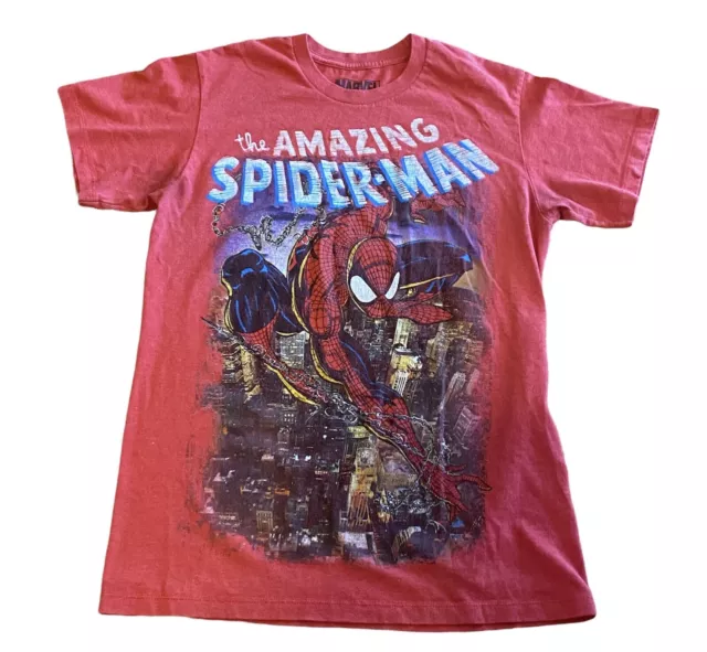 Marvel The Amazing Spider-man Mens Unisex T-shirt Red Small Graphic Tee