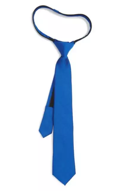 Nordstrom Boy's Blue Silk Zipper Tie 37440 One Size