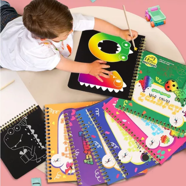 Toy Drawing Template Toy Drawing Board Colored Scratch Paper Magic Doodle Board