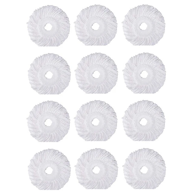 12 pz testina di ricambio 360°, forma rotonda microfibra taglia standard mop KopD3M1