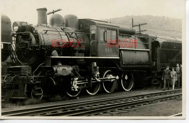 1F416 RPPC 1920s DELAWARE & HUDSON RAILROAD 2-8-0 CAMELBACK LOCO #810