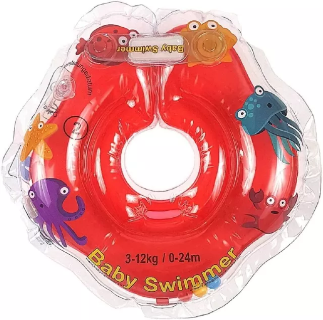 Original BabySwimmer Schwimmring Rot Gr.3-12 kg Baby Schwimmhilfe