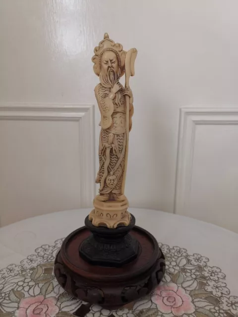 Vintage Oriental Chinese Man Resin Figurine on Base