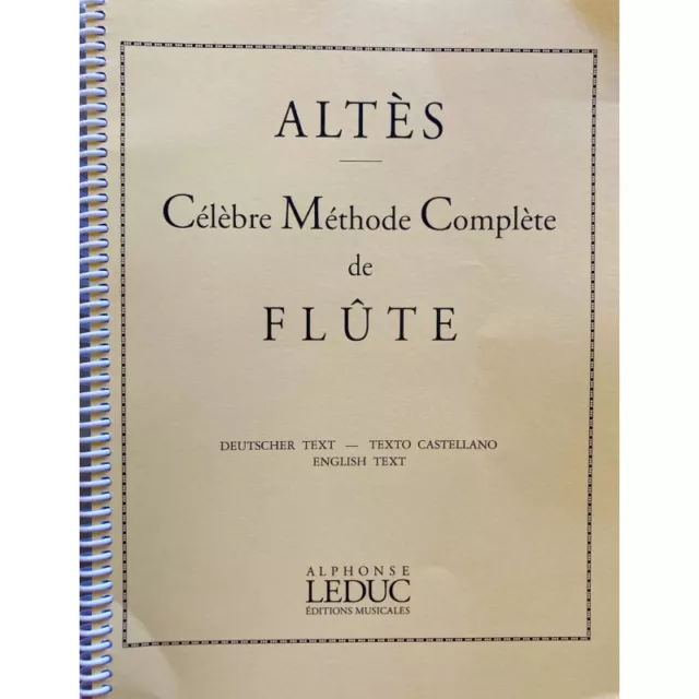 Célèbre Méthode complète de Flûte Altes Vol. 2 - Ed. Leduc (version spiralée)