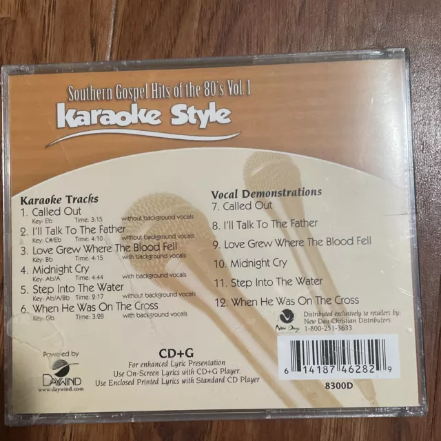 Southern Gospel Hits of the 80's Vol. 1 Karaoke Style NEW CD+G Daywind 6 Songs