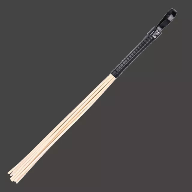 Frustino bacchetta modello 8 bambù manico nero sex toy frusta paddle 60cm