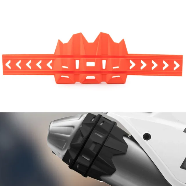 Exhaust Tailpipe Guard Protector Cover Universal Motor Bike Accessories Orange