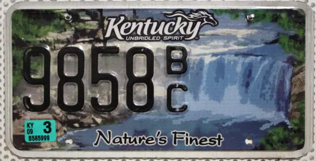 USA Kentucky license plate car license plate sign motif waterfall nature 9858 BC