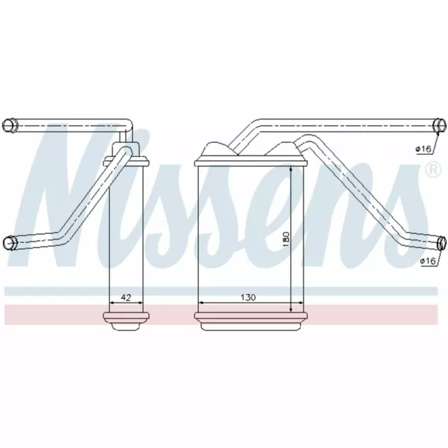 Wärmetauscher, Innenraumheizung NISSENS 76511